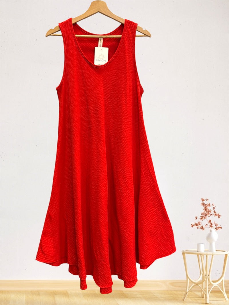 red gauze dress LSALNRD A-Line Cotton Midi – LOOWIE Bin-091019-SECTION K Color:White and Gold LOUIS VUITTON Monogram Silk