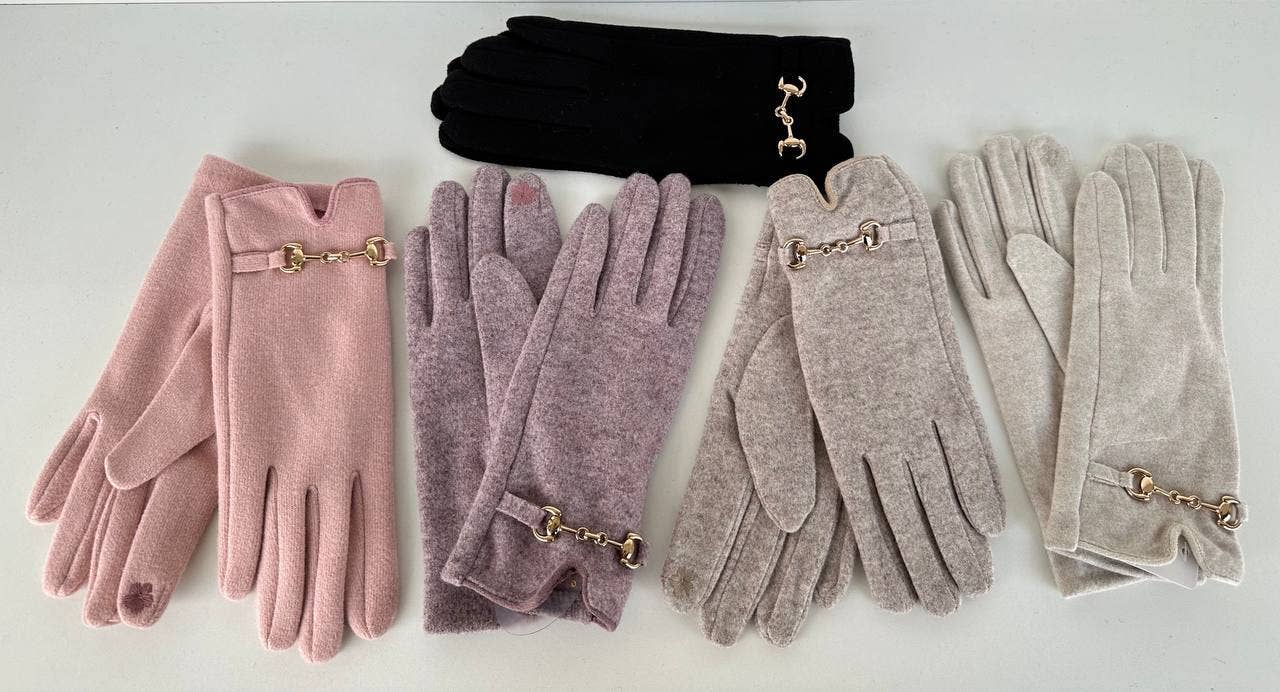 LCGL2 Stylish Touch Screen Gloves w/Jewel One Size
