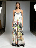CRACBK Amalfi Coast Maxi Dress Black