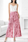 ESTRWLRTD Italian OS Printed Wide Leg Pants Rose Tie Dye