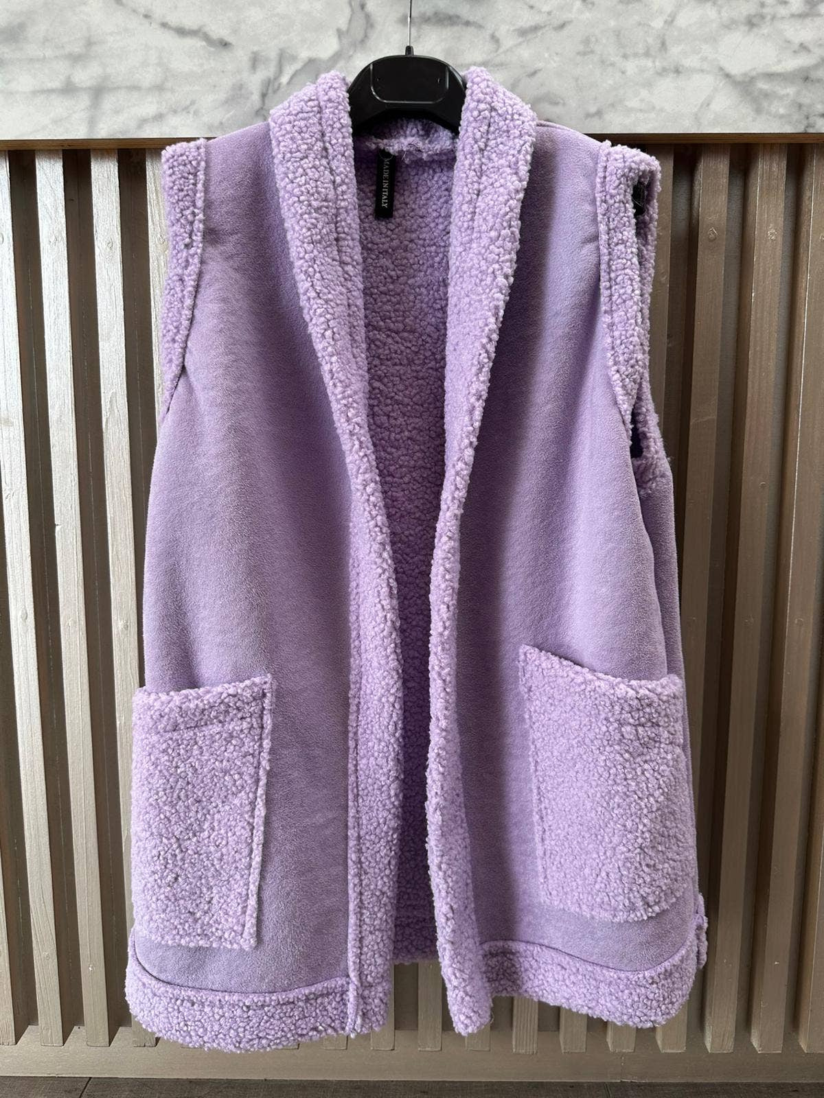 VIJAP Italian Mauve One Size Plush Vest w/2 Pockets LOOWIE