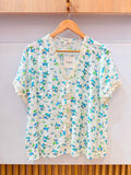 IVA272TQ Floral Shirt Turquoise