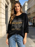 CO35 Black Heart Print Tunic