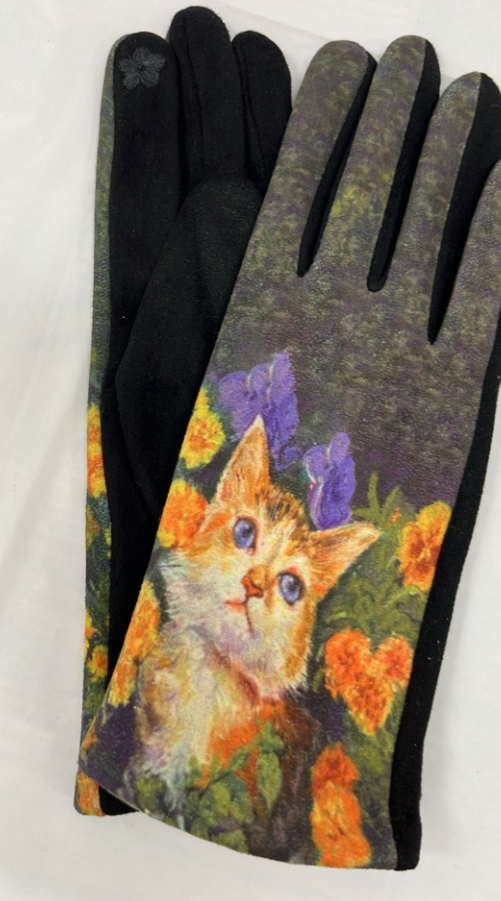 CAT5 One Size Green Cats Touch Screen Gloves LOOWIE