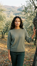 VCOL Super Soft Cozy Sweater Olive Green