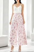 ESTRWLPDF Italian OS Printed Wide Leg Pants Pink Ditsy Floral