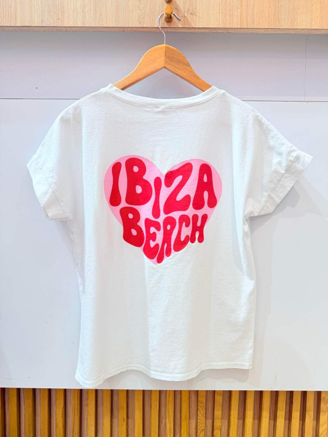 IV010WH Cotton Ibiza V-Neck T-Shirt White