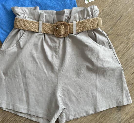 Z95 Summer Beige  Italian S/M High Waisted Shorts LOOWIE
