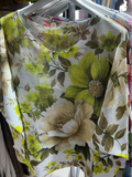 COFL7 Olive Beige Floral Round Knit Printed Sweater LOOWIE