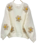 L83 Neutral Tone Floral Knit Sweater Pack with 2 Sizes