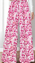 ELPSFF Italian Wide Legs Pink Floral Summer Pants LOOWIE