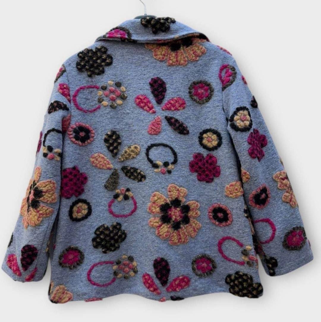SB13 Light Blue Floral Short Coat