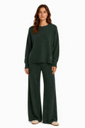 LU12 Pine Green Oversize Knit Set