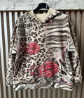 VISWLI Bold Leopard Print Hoodie Sweatshirt LOOWIE
