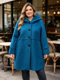 SB26 Teal Hooded Wool Coat