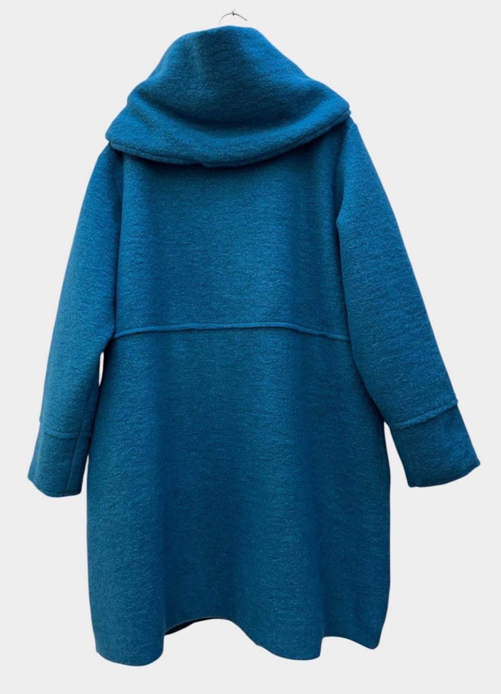 SB26 Teal Hooded Wool Coat