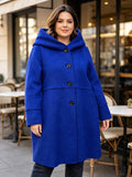 SB30 Royal Blue Hooded Wool Coat