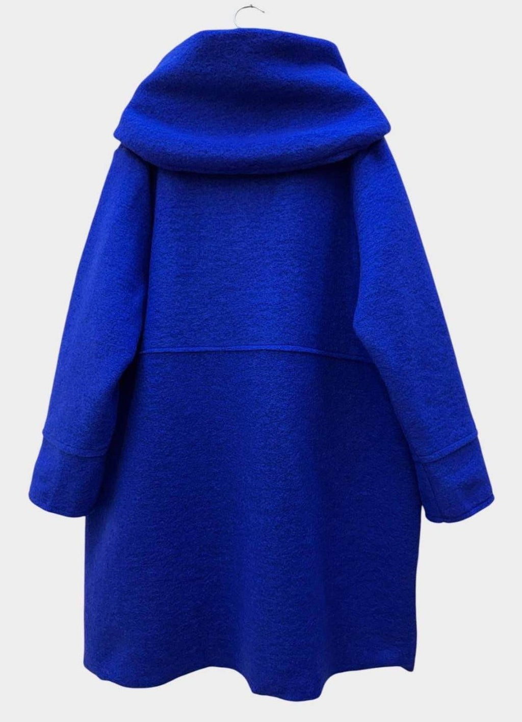 SB30 Royal Blue Hooded Wool Coat