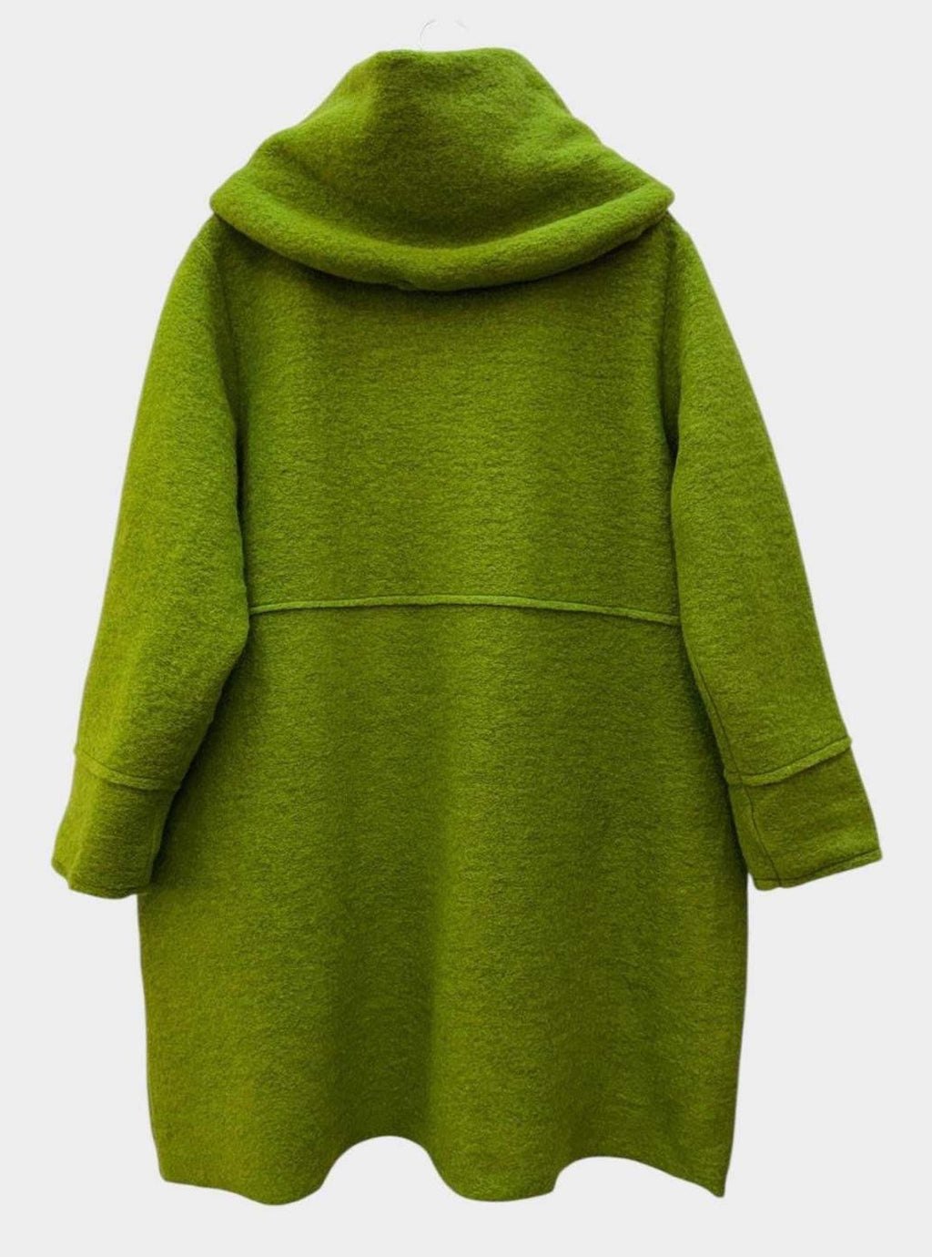 SB32 Apple Green Hooded Wool Coat