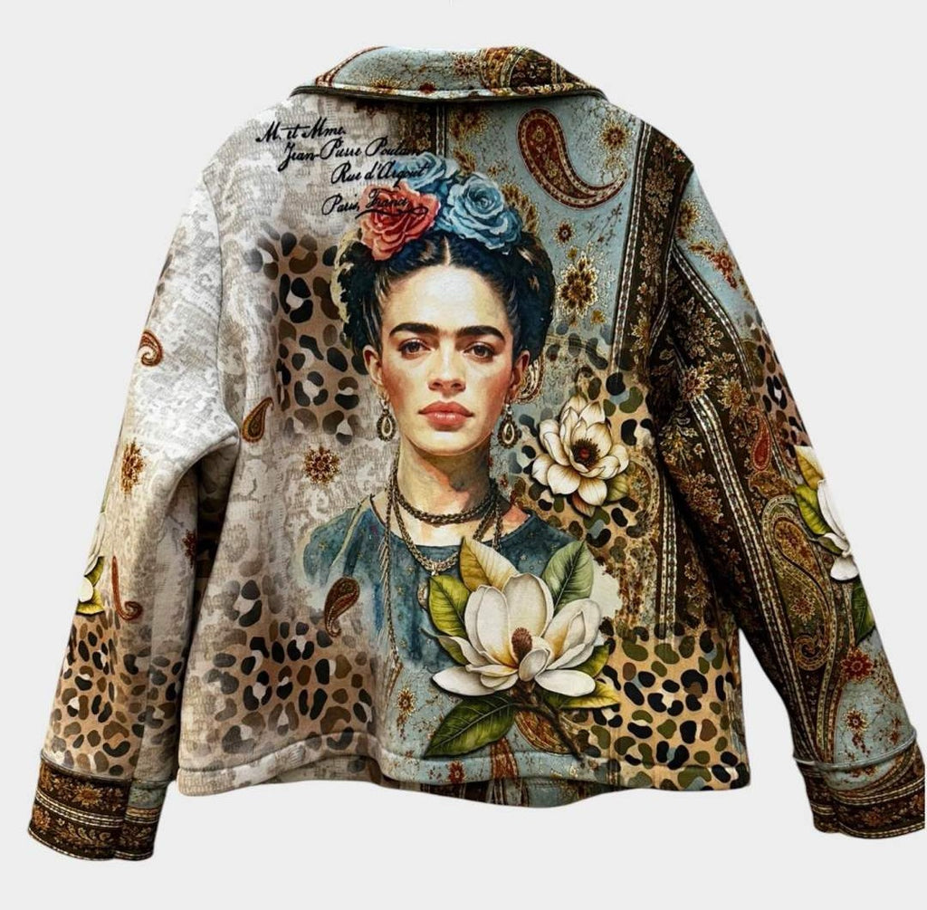SB7 Green Brown Portrait Moto Jacket