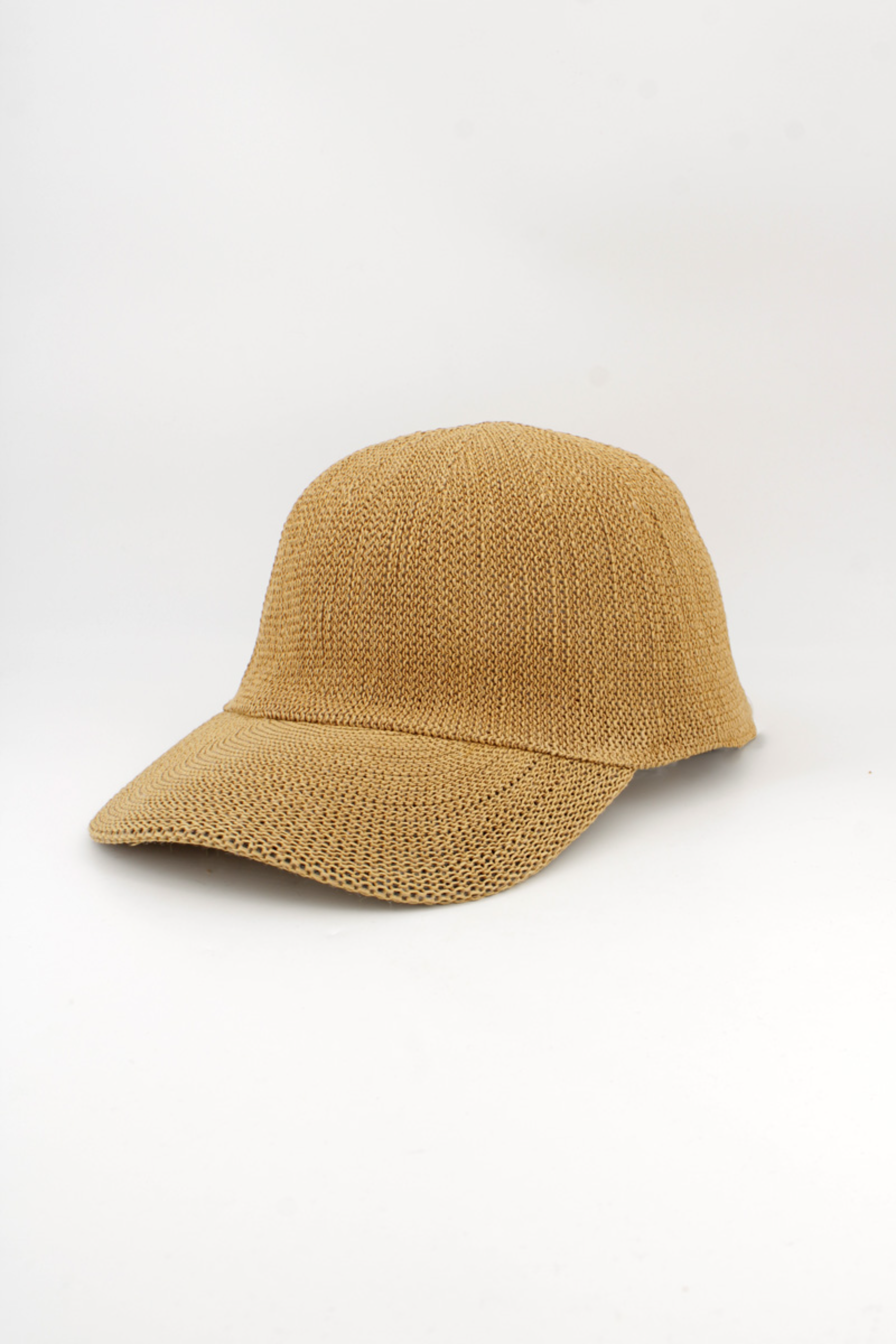 HO898CA Camel Paper Straw Unisex Baseball Cap