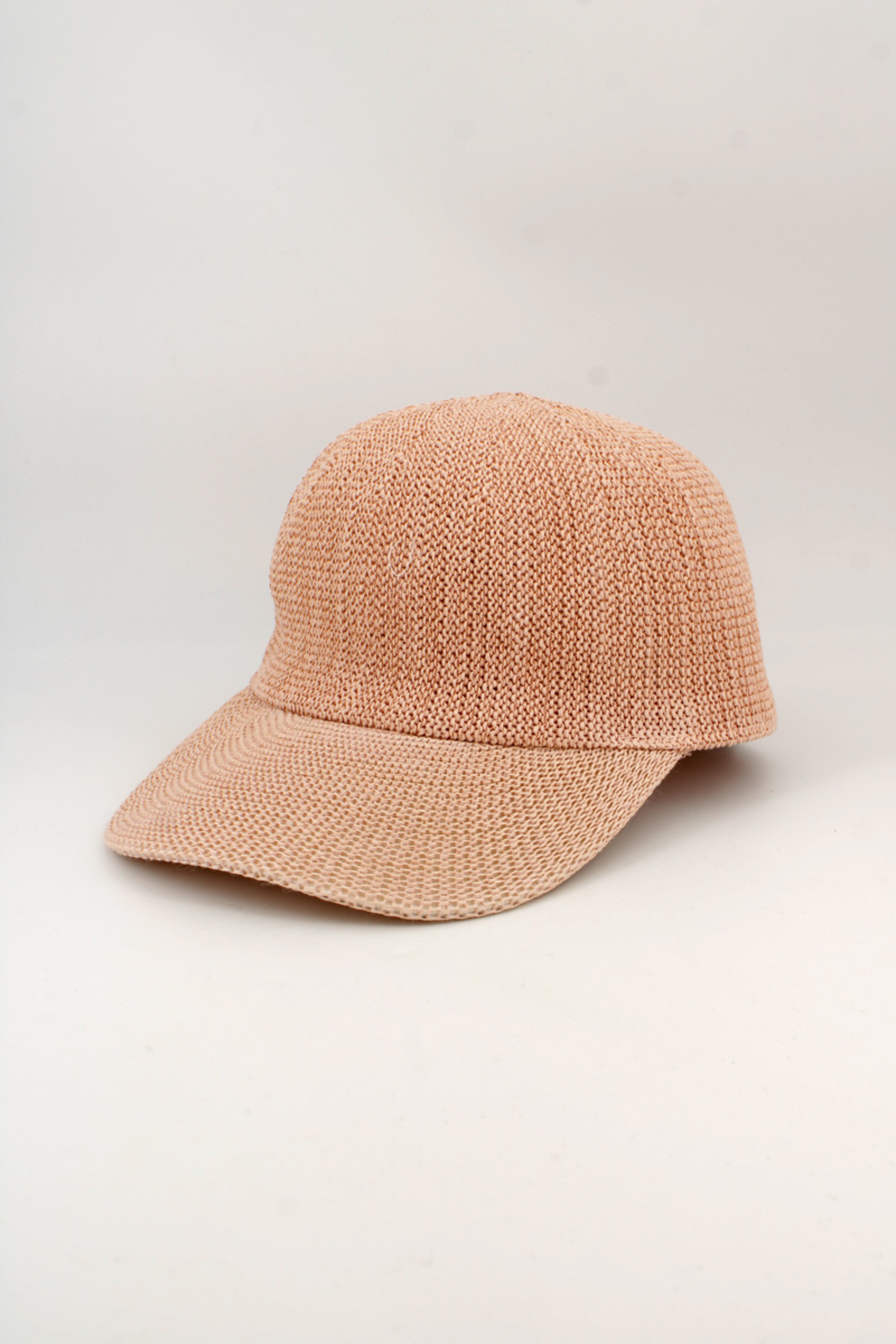 HO898SPK Salmon Pink Paper Straw Unisex Baseball Cap