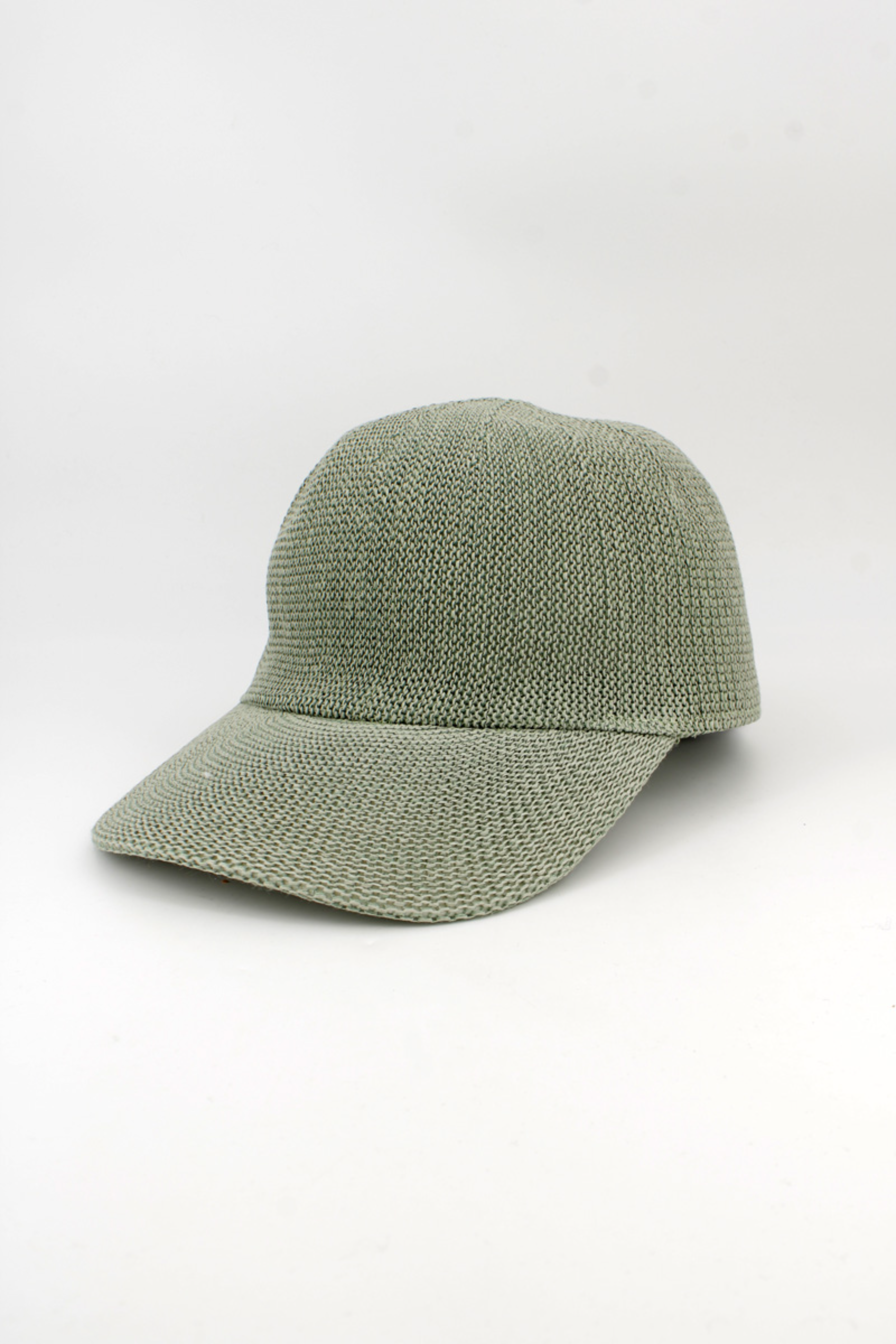 HO898LGR Light Green Paper Straw Unisex Baseball Cap