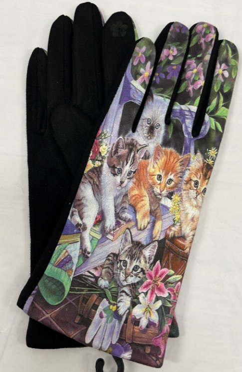 CAT3 One Size Black Cats Touch Screen Gloves LOOWIE