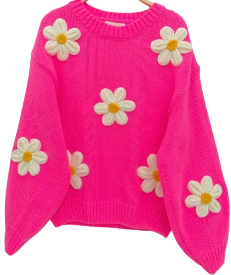 L88 Bold Pink Daisy Sweater Pack with 2 Sizes