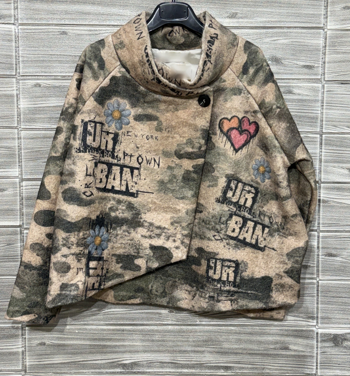 ZO20 Army Green Camo Wrap Jacket