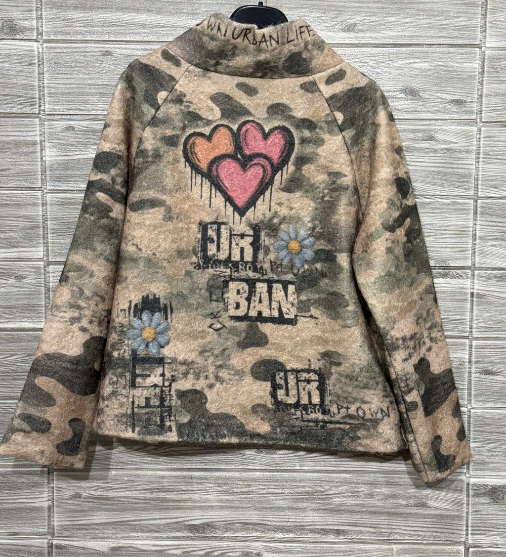 ZO20 Army Green Camo Wrap Jacket