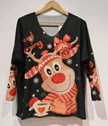 POWD Italian Cozy Black Deer Sweater One Size LOOWIE