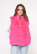 117 Barbie Pink Faux Fur Vest SIZE S/M LOOWIE