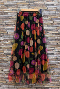 ELAR28 Black Floral Bouquet Skirt
