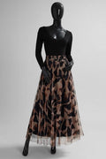 ELAR32 Black Leopard Print Skirt