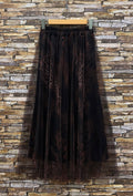 ELAR36 Dark Maroon Leopard Print Skirt