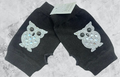 EUOW Black Fun Fingerless Gloves w/ Owl LOOWIE