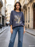 CO32 Navy Floral Print Tunic