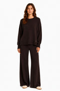 LU5 Dark Brown Oversize Knit Set