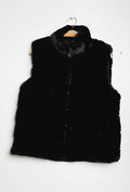125 Black  Faux Fur Vest SIZE S/M LOOWIE