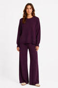 LU15 Purple Oversize Knit Set