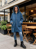 CO50 Teal Hooded Teddy Coat