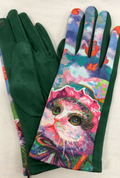 CAT4 One Size Green Cats Touch Screen Gloves LOOWIE