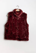 127 Wine Faux Fur Vest SIZE S/M LOOWIE