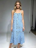 CRBMSB Cotton Bandana Midi Dress Sky Blue