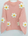 L81 Charming Pink Daisy Knit Sweater Pack with 2 Sizes