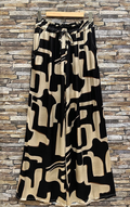 ESSGB Abstract Geometric Wide-Leg Pants with Pockets