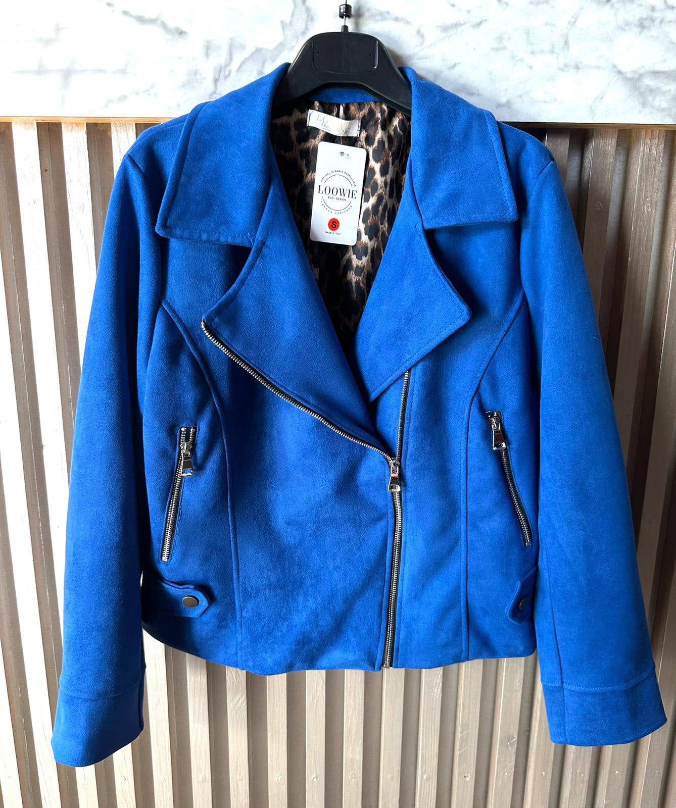 VIRB Blue 2 Jackets Pack Italian Vegan Perfecto Fall Suede