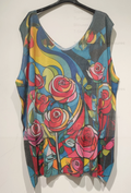 POPL6 PLUS SIZE Sleeveless Roses Knit Sweater LOOWIE