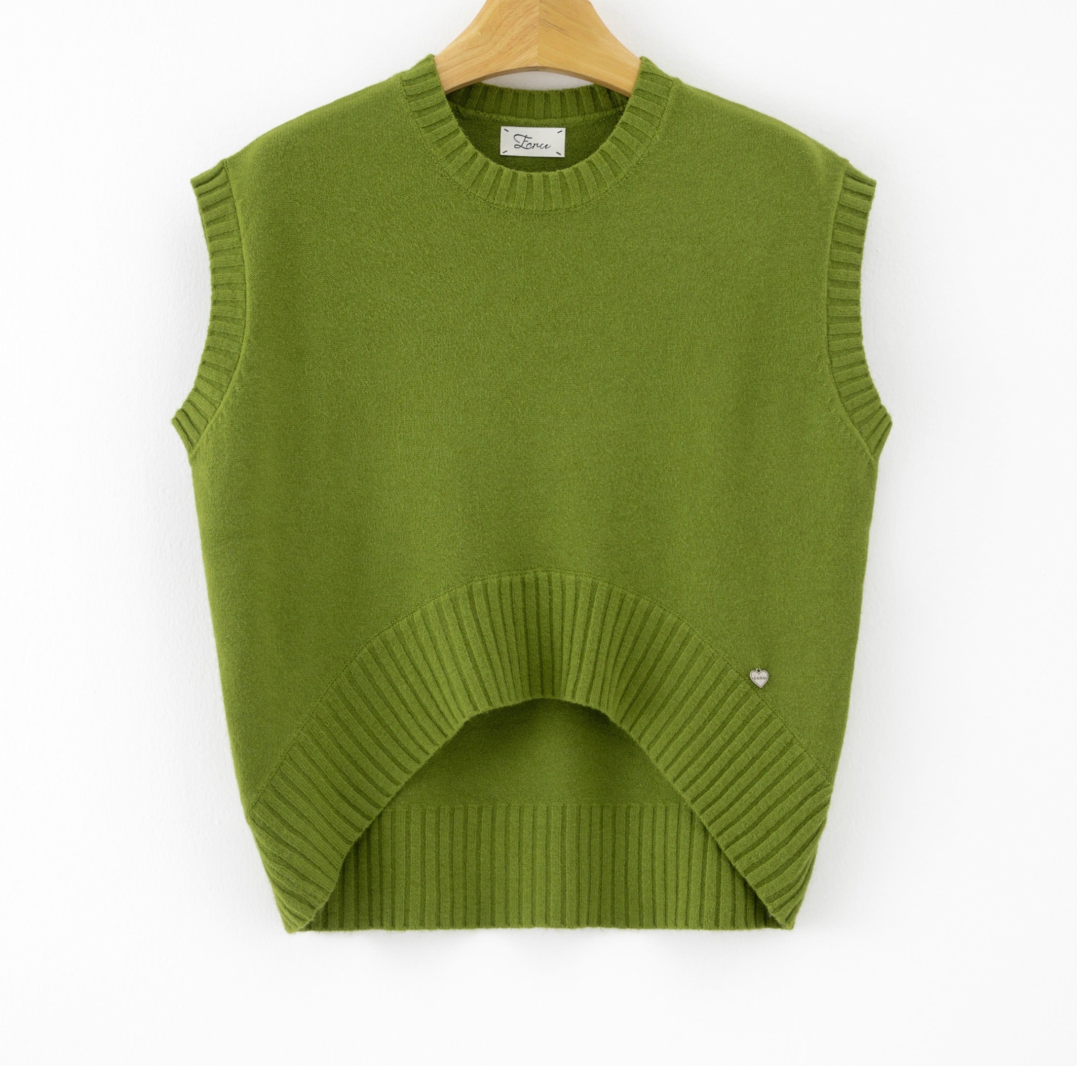 LUBXC9 Olive Boxy Knit Vest